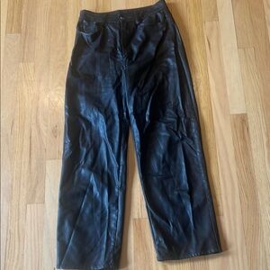 H&M woman’s Faux Black Leather Pants